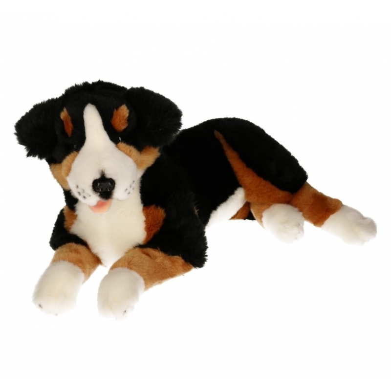 Berner Sennen hond knuffel - 42 cm - pluche - liggend - knuffelhond -