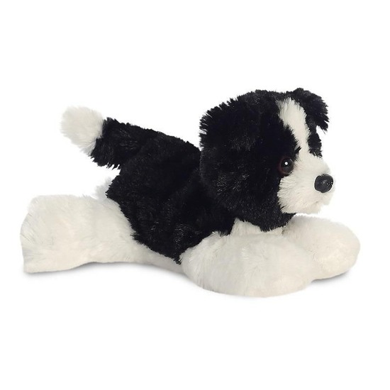 Pluche border collie hond knuffel - 20 cm - Huisdieren knuffels -