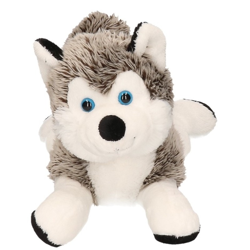 Pluche husky knuffel 24 cm -