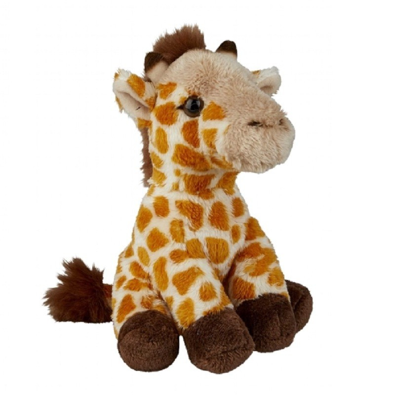 Pluche gevlekte giraffe knuffel 15 cm - Giraffen safaridieren knuffels - Speelgoed knuffeldieren -