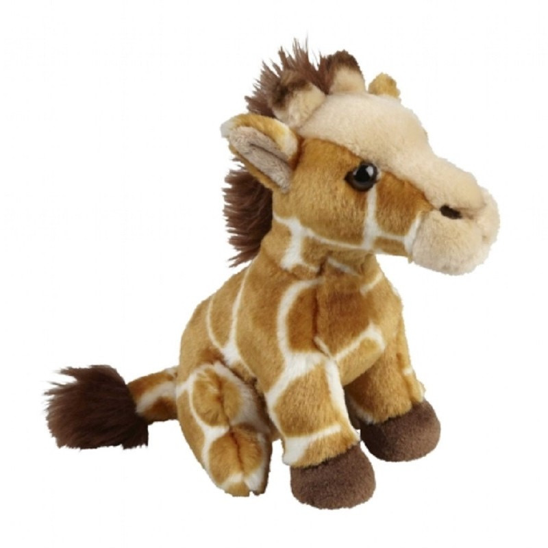 Pluche giraffe knuffel - 18 cm - knuffeldieren - Giraffen safaridieren -