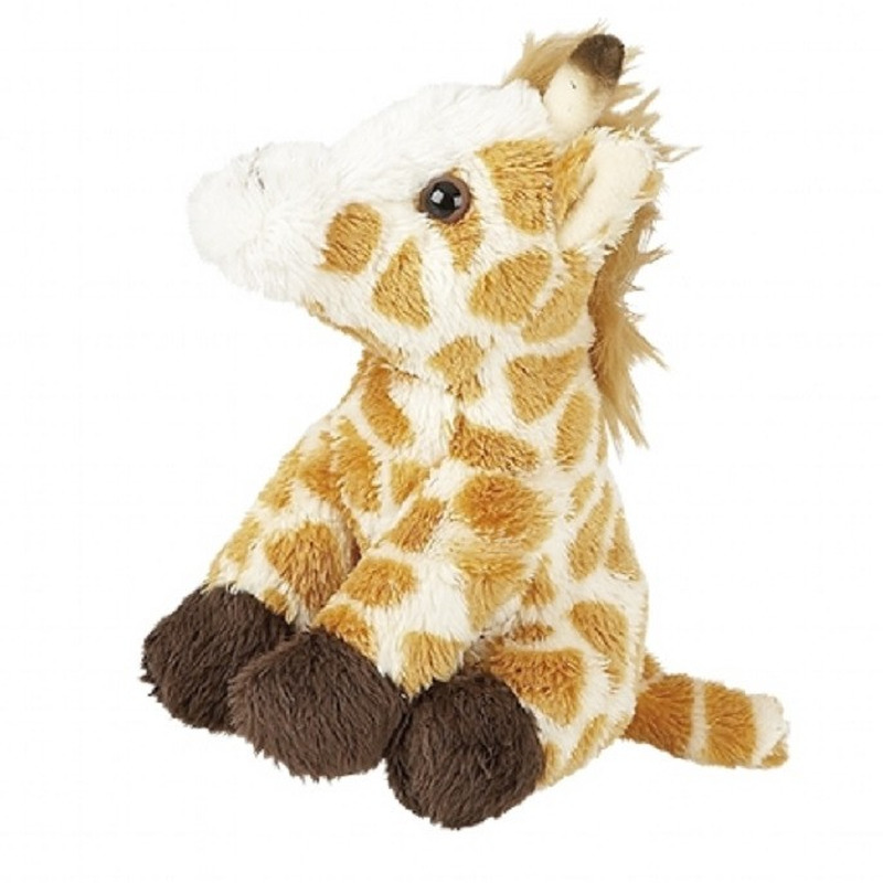 Pluche giraffe knuffel gevlekt sleutelhanger 10 cm speelgoed -