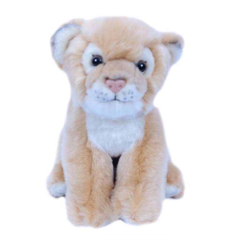 Pia soft toys pluche leeuwin/welpje knuffel - beige - 20 cm - dieren -