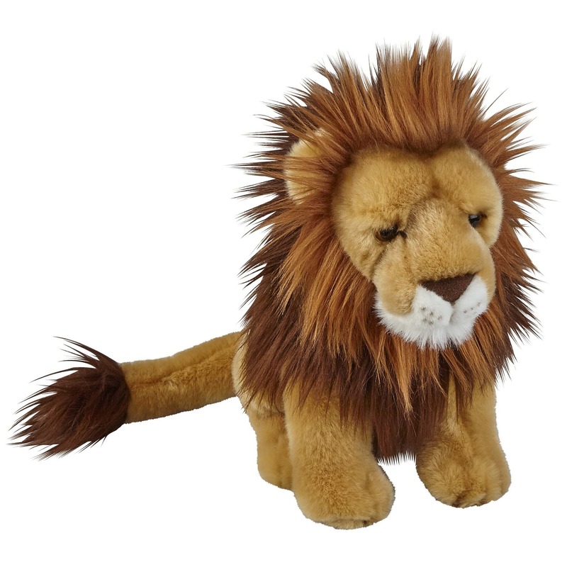 Pluche bruine leeuw knuffel 28 cm speelgoed -
