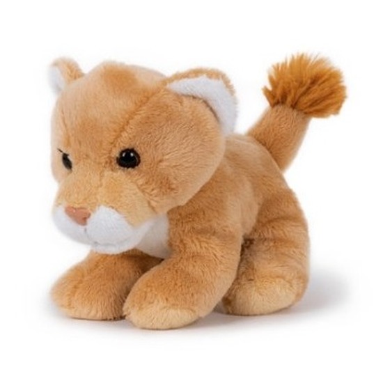 Pluche bruine leeuwin knuffel 13 cm speelgoed -