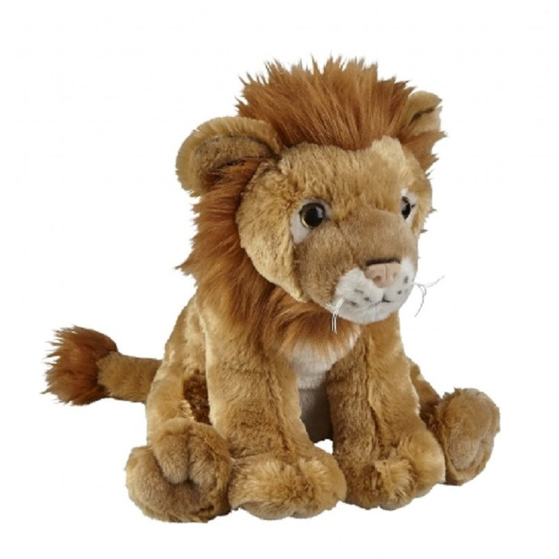 Ravensden Pluche knuffel - bruine leeuw - wilde dieren knuffel thema - 30 cm -