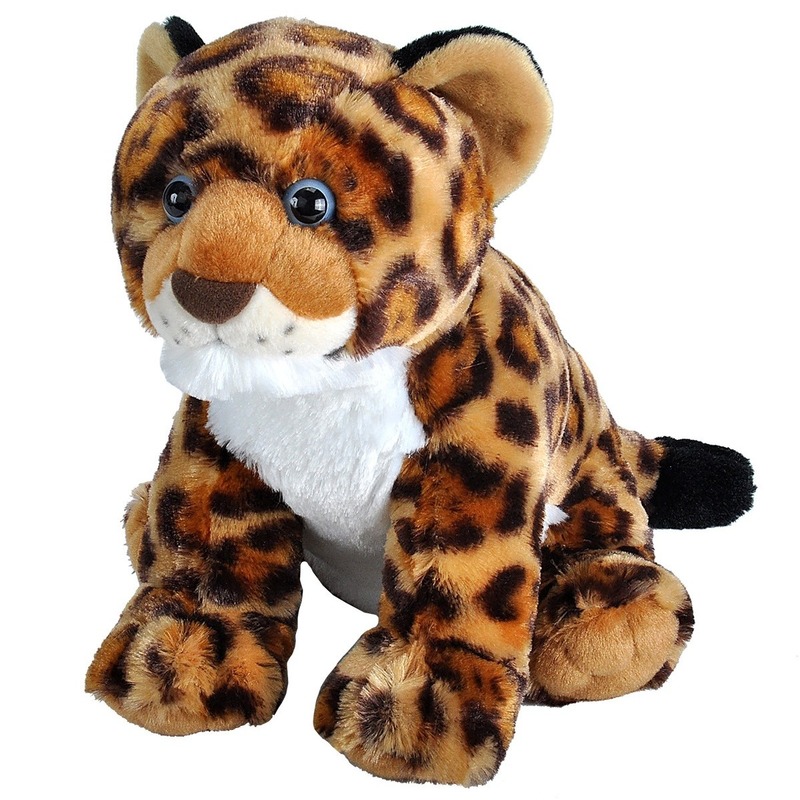 Wild Republic pluche gevlekte luipaard/jaguar welpje knuffel - 30 cm - speelgoed -