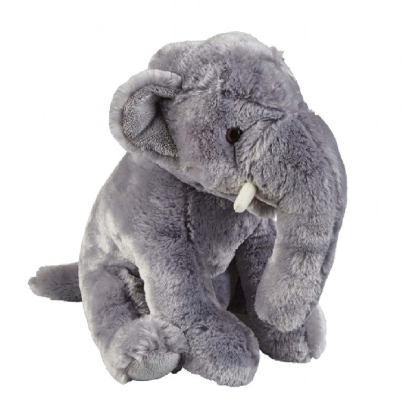 Pluche grijze olifant knuffel 30 cm speelgoed -