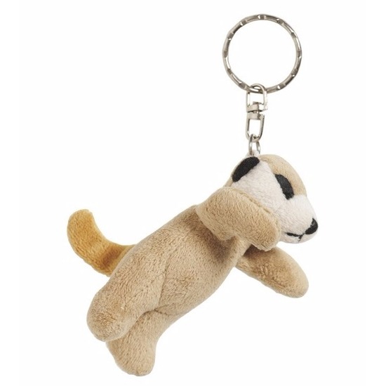 Pluche Stokstaartjes sleutelhanger 6 cm -