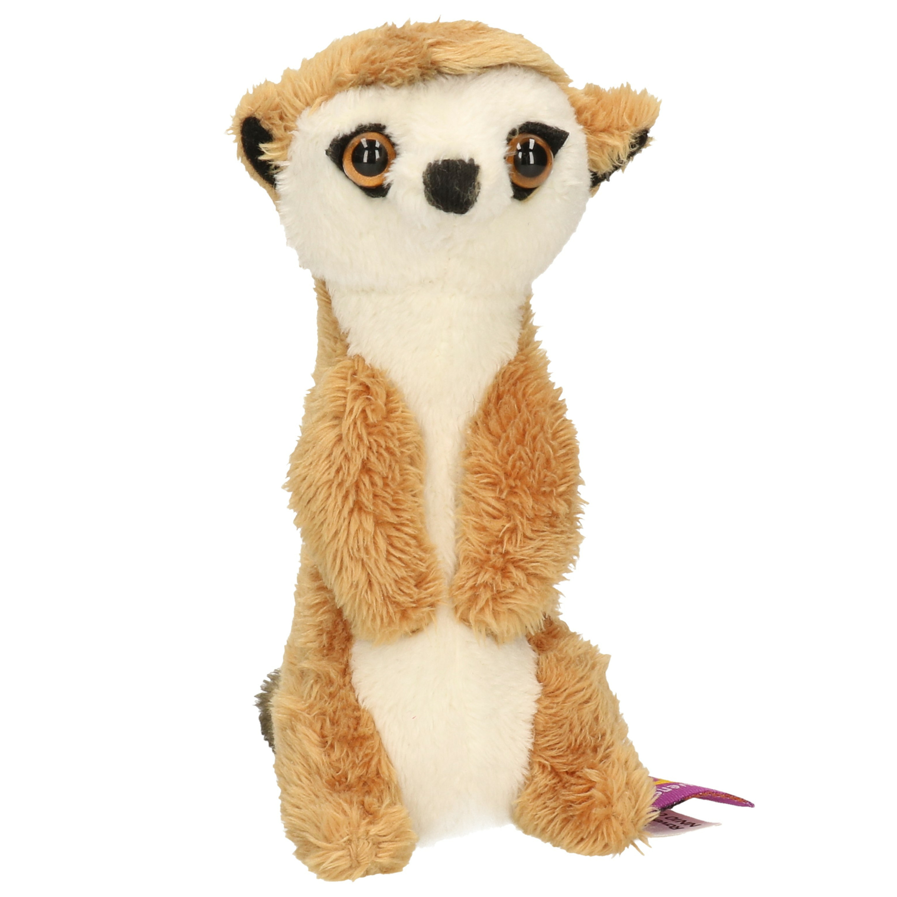 Pluche sleutelhanger stokstaartje - knuffel - 10 cm - Stokstaartjes dieren sleutelhanger -