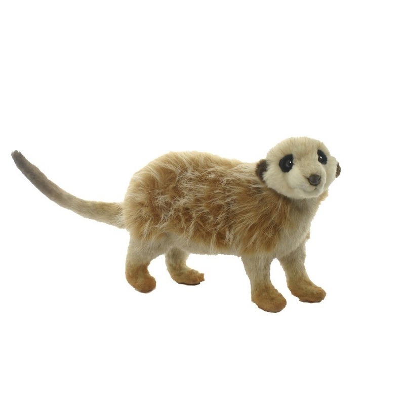 Hansa pluche stokstaartje knuffel staand 32 cm -