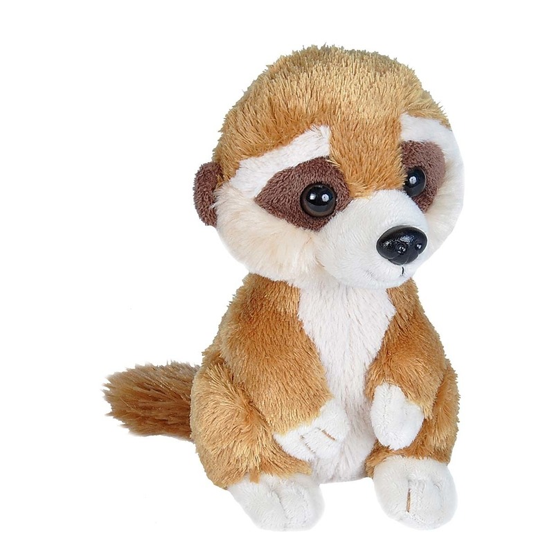 Wild Republic Knuffel stofstaartje - pluche - knuffeldier - 18 cm - Stokstaartjes knuffels -