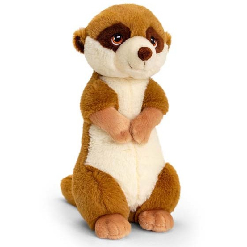 Keel Toys Pluche knuffel Stokstaartje - 30 cm - Dieren knuffelbeesten voor kinderen -