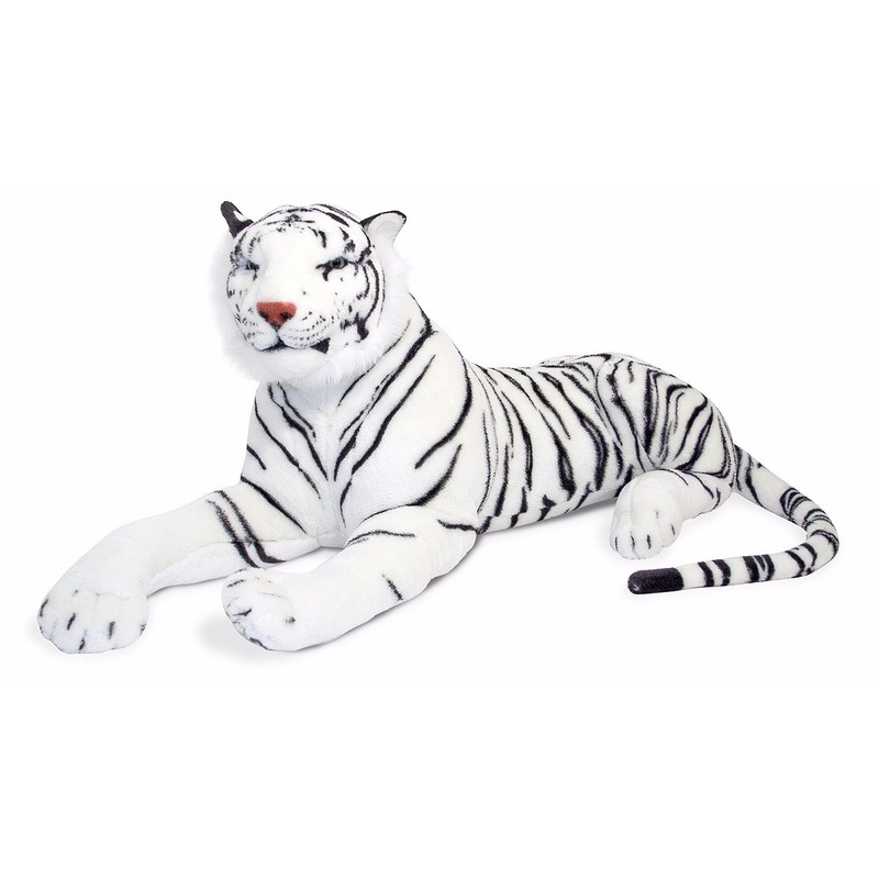 Mega witte tijger knuffel 100 cm -