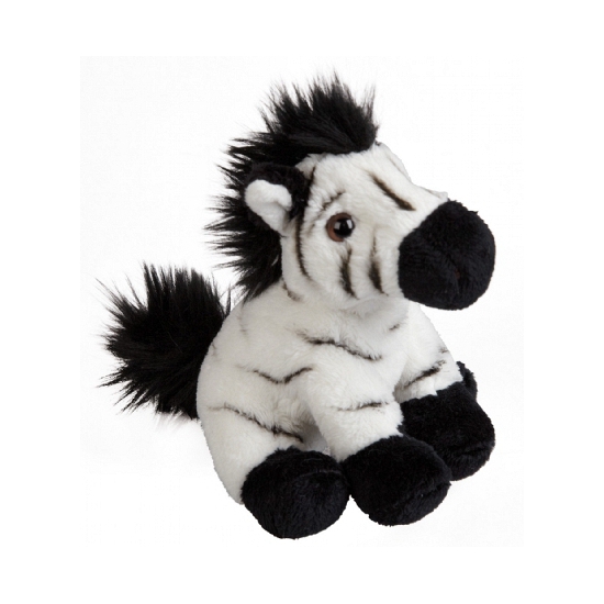 Zebra knuffel - 15 cm - speelgoed - kleine knuffelbeesten -