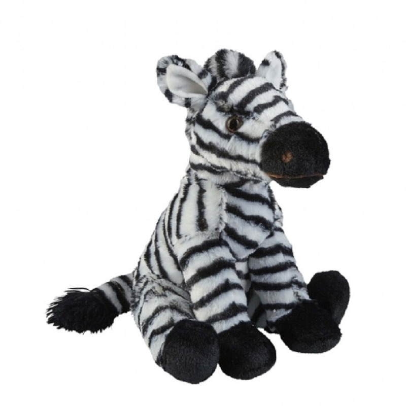 Ravensden pluche knuffel Zebra - zwart/wit - 30 cm - Safari dieren - Cadeau - kinderen -