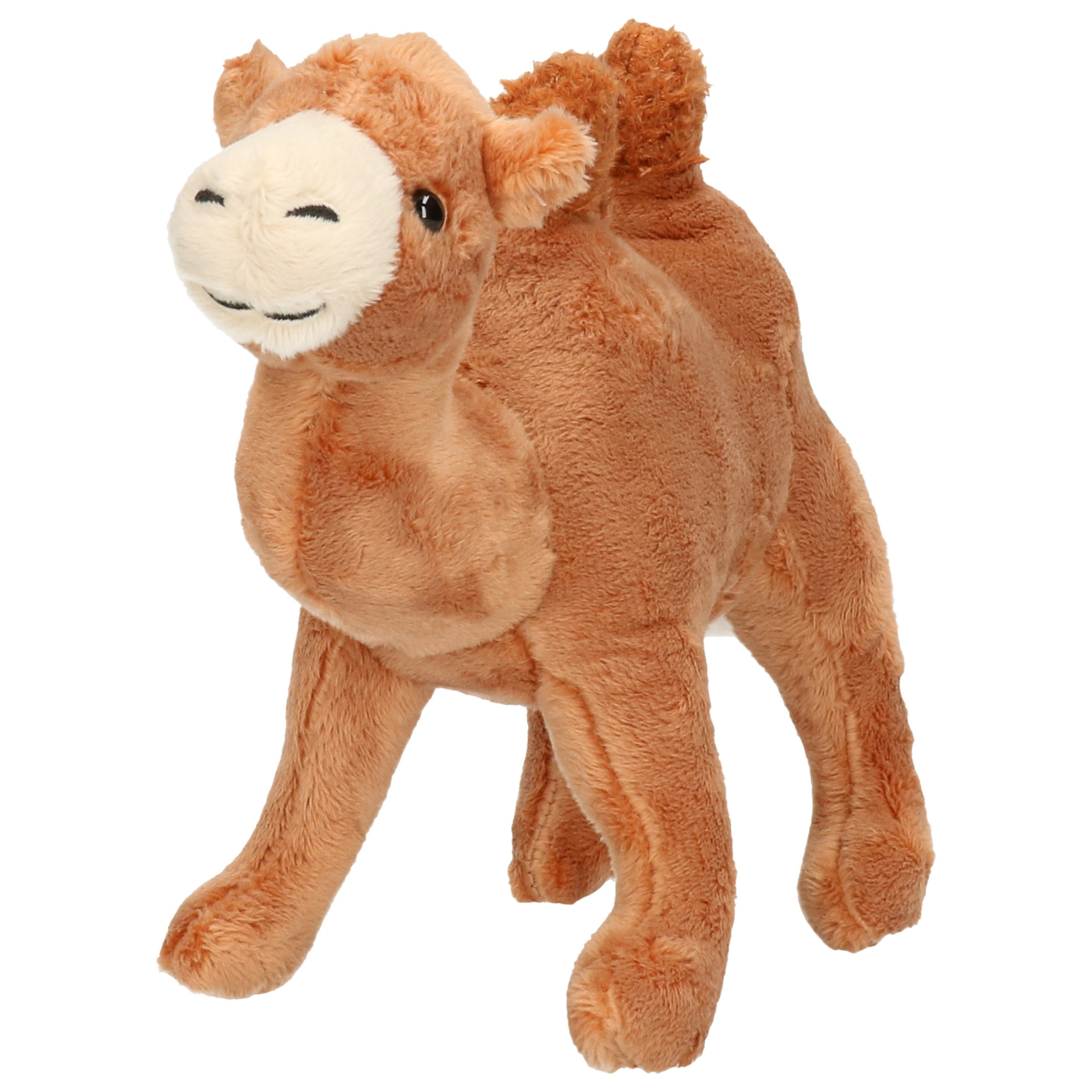 Cornelissen Pluche knuffel dier Kameel - bruin - 22 cm - Woestijn dieren -