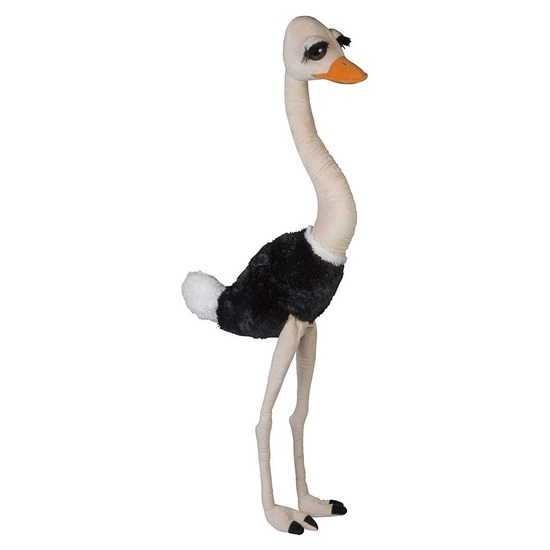 Nature Planet grote pluche struisvogel knuffel dier - 100 cm - Knuffeldieren -