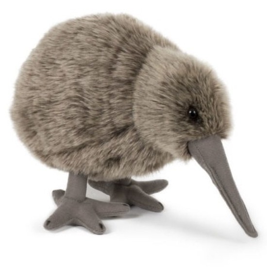 Pluche kiwi vogel knuffel - 20 cm - Vogels en dieren knuffels - knuffeldieren - voor kinderen -