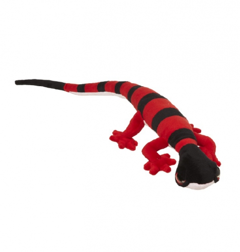 Knuffeldier Gekko Hagedis - zachte pluche stof - premium kwaliteit knuffels - rood - 62 cm -