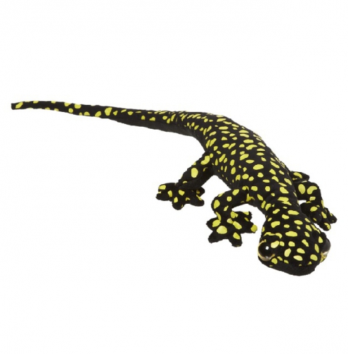 Knuffeldier Gekko Hagedis - zachte pluche stof - premium kwaliteit knuffels - geel/zwart - 62 cm -