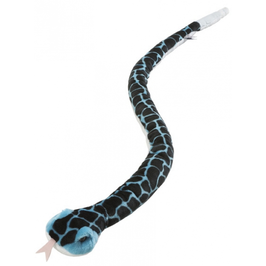 Pluche blauwe ratelslang 152 cm -