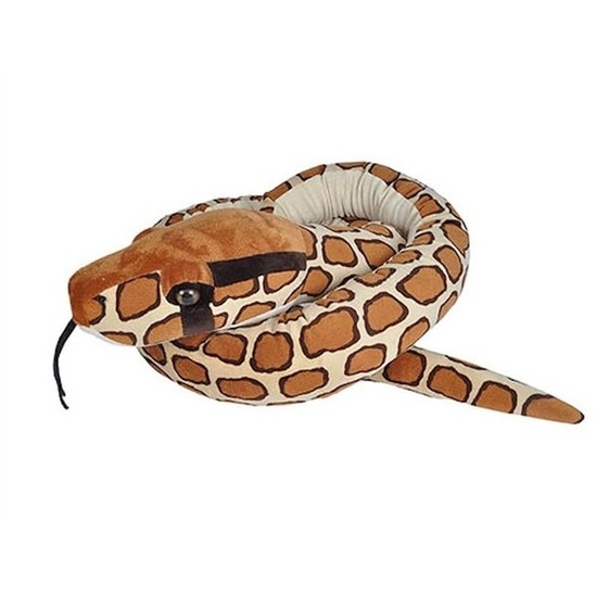 Pluche birmese python slang knuffeltje - 280 cm - Grote slangen knuffels - Knuffel dieren -