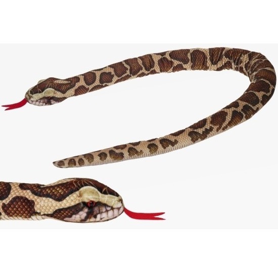 Pluche gevlekte Birmese python/slangen knuffel 150 cm speelgoed -