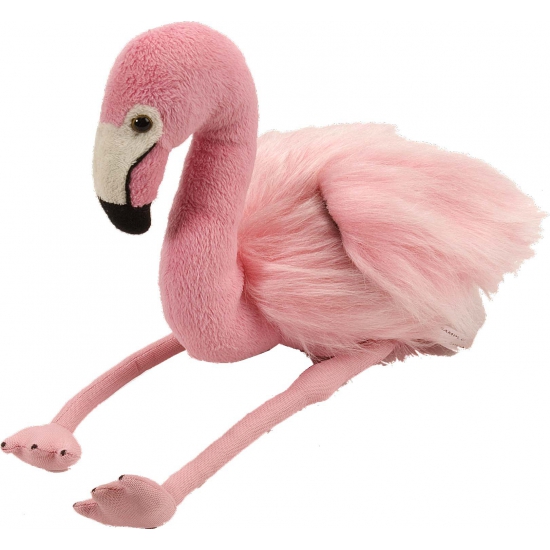 Roze knuffel flamingo 30 cm -