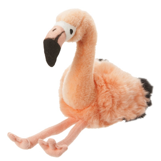 Pluche flamingo knuffel 18 cm -