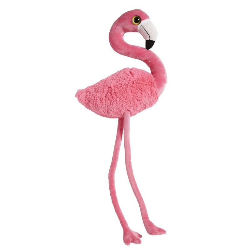 Nature Planet Flamingo - roze - 100 cm - pluche dieren knuffels - vogels - groot formaat -