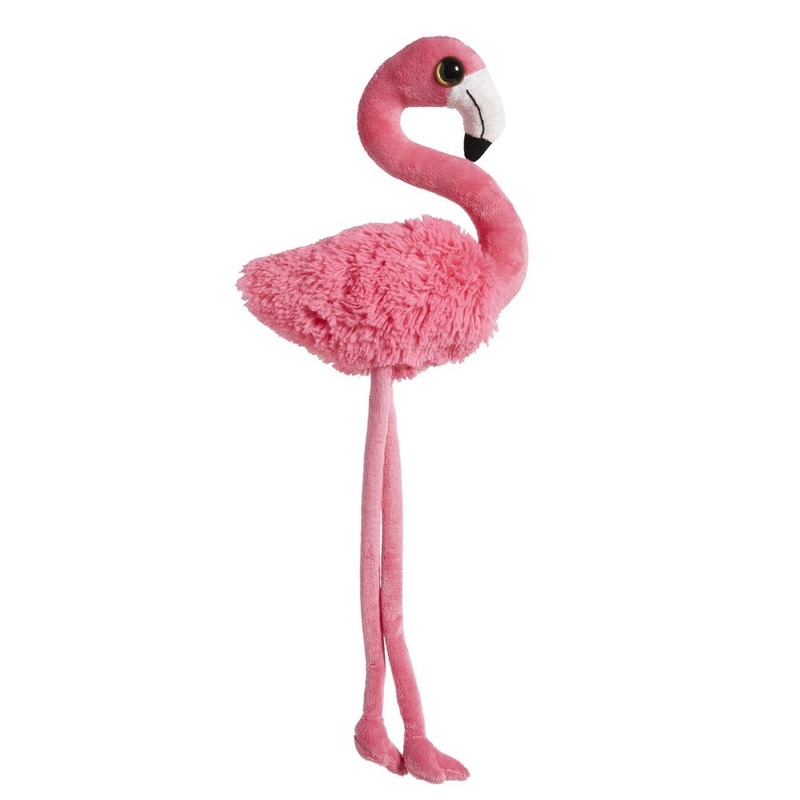 Knuffeldier Flamingo - pluche knuffel - roze - 65 cm - Tropische vogels -