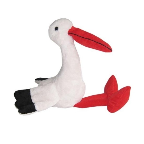 Pluche ooievaar knuffel - 40 cm - vogel - knuffeldieren -