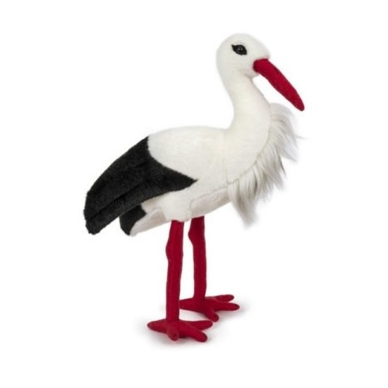 Pluche ooievaar knuffel 33 cm speelgoed -