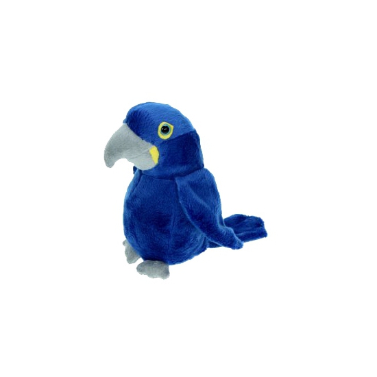 Pluche Ara knuffel blauw 16 cm -