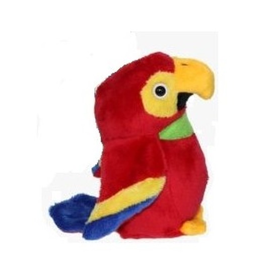 Pluche rode ara papegaai knuffel 15 cm speelgoed -