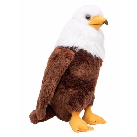 Nature Planet Amerikaanse zeearend - bruin - 30 cm - pluche dieren knuffels - Roofvogels -