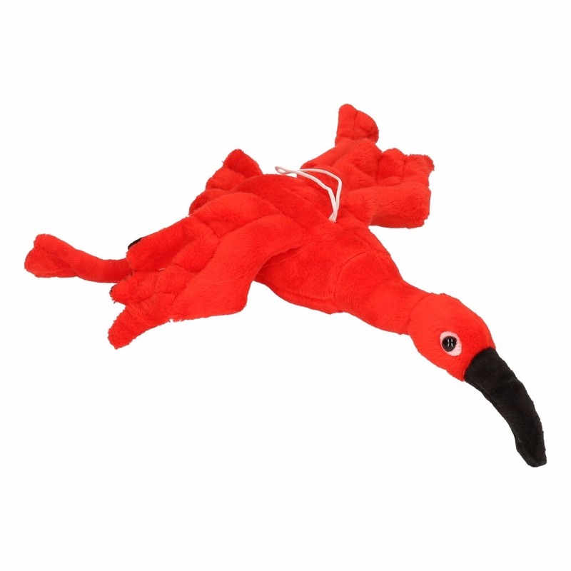 Pluche rode Ibis vogel knuffel 34 cm -