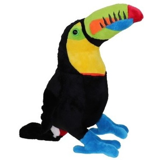 Pluche toekan vogel knuffel 37 cm -
