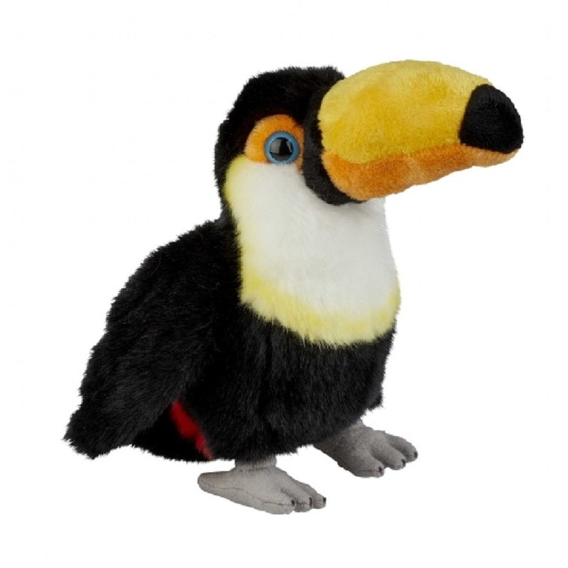 Ravensden Pluche gekleurde toekan knuffel - 18 cm - Vogel knuffels - Speelgoed voor kinderen -