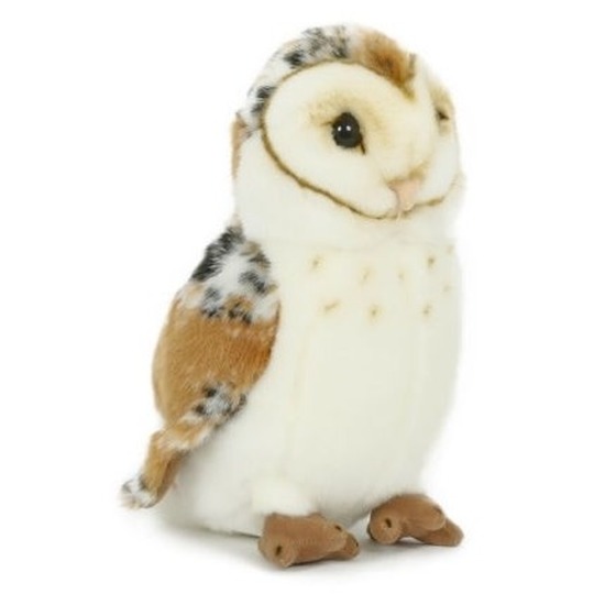 Knuffel Kerkuil - Uilen vogel knuffels - pluche stof - 20 cm -