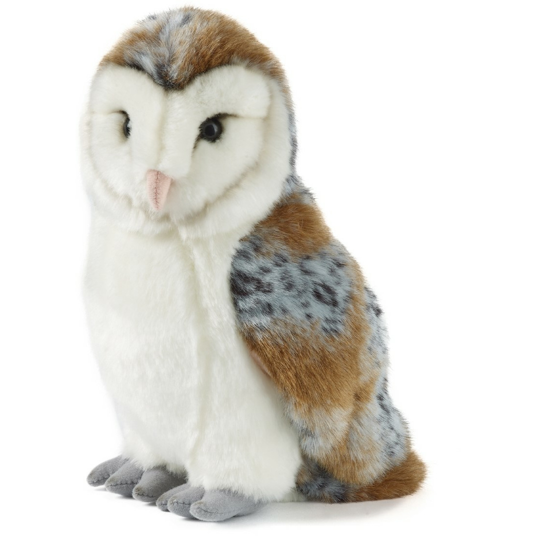 Living Nature Knuffel Uil - Kerkuil - pluche - 30 cm - uilen knuffeldier -