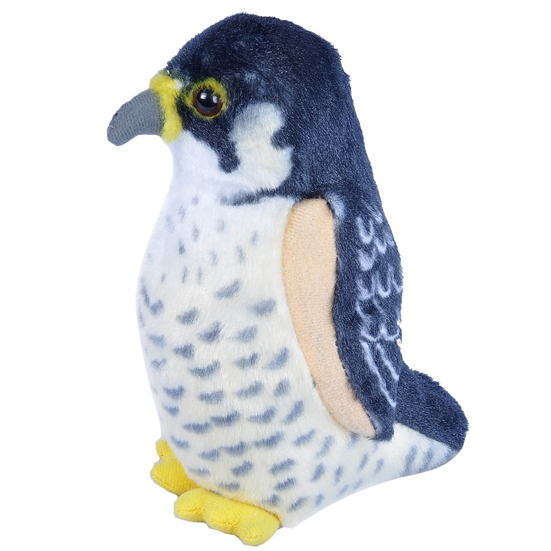 Wild Republic pluche slechtvalk knuffel met geluid 13 cm - Vogels dieren knuffels -