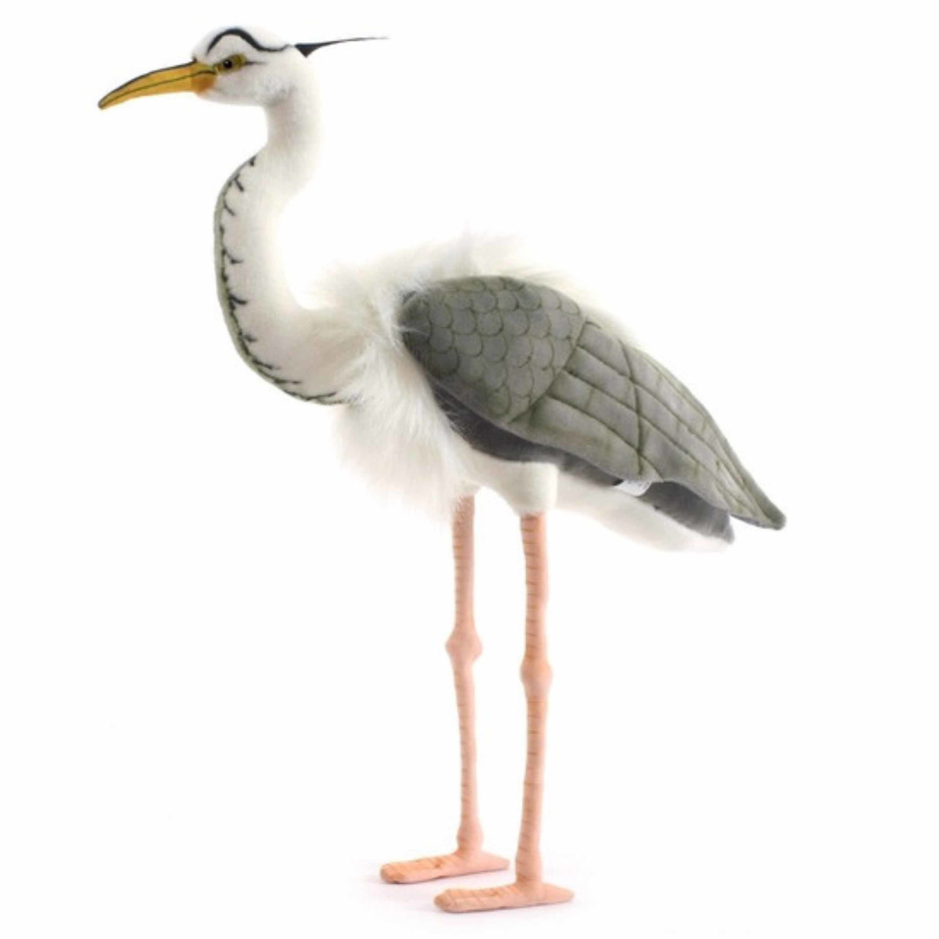 Hansa knuffel reiger - 70 cm - pluche - vogel - knuffeldier - reigerknuffel -