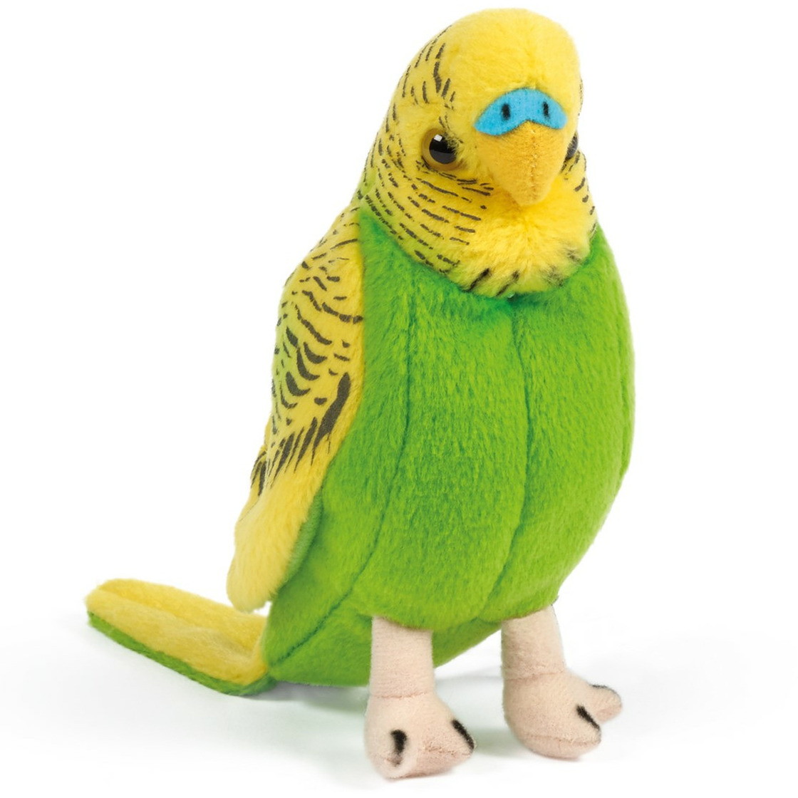 Pluche groene grasparkiet knuffel 14 cm speelgoed -