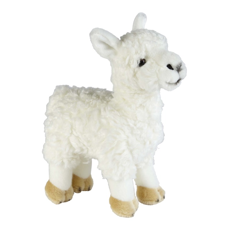 Pluche witte lama/alpaca knuffel 32 cm -