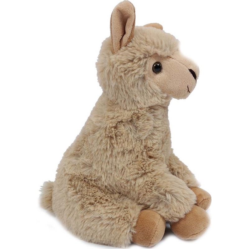 Pluche beige alpaca/lama knuffel - 24 cm - zittend -