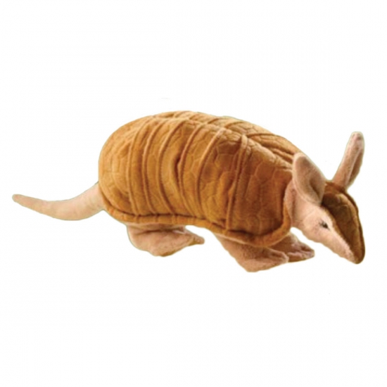 Semo Knuffeldier Gordeldier Armadillo - pluche dieren knuffel - 28 cm - bruin -