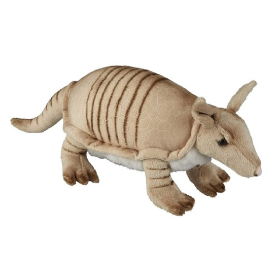 Pluche bruin gordeldier knuffel 28 cm - Armadillen knuffels - Knuffeldieren/knuffelbeest -