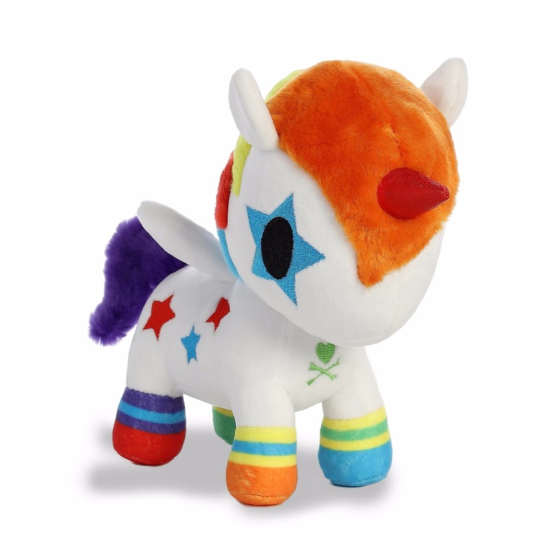 Pluche witte eenhoorn knuffel 20 cm -